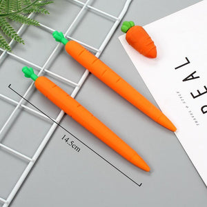 Carrot Mechanical Pencils 0.5mm Silicone Kawaii Automatic Pencils For Kids Girls Gifts Cute Korean Stationery Material Escolar