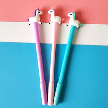 Load image into Gallery viewer, 1pc Unicorn Gel Pens Kawaii Multi Shape Silica Gel &amp;Plastic Unicorn Pens For Kids Girls Gifts School Writing Supplies Stationery
