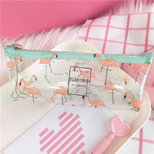 Load image into Gallery viewer, 1pcs/sell Kawaii Pencil Case Halloween transparent cute Phoenicopteridae pattern School Supplies Student Stationery Christmas
