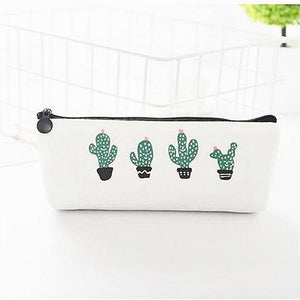 1pcs Children Love Gift Pencil Case Canvas School Supplies Kawaii Stationery Estuches Chancery School Cute Pencil Box Pen Bags