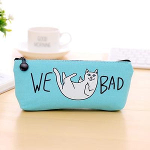 1pcs Children Love Gift Pencil Case Canvas School Supplies Kawaii Stationery Estuches Chancery School Cute Pencil Box Pen Bags