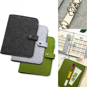 A5 A6 Good Quality Simple Snap Felt Notebook Diary Creative Binder Office Supplies Ring Binder