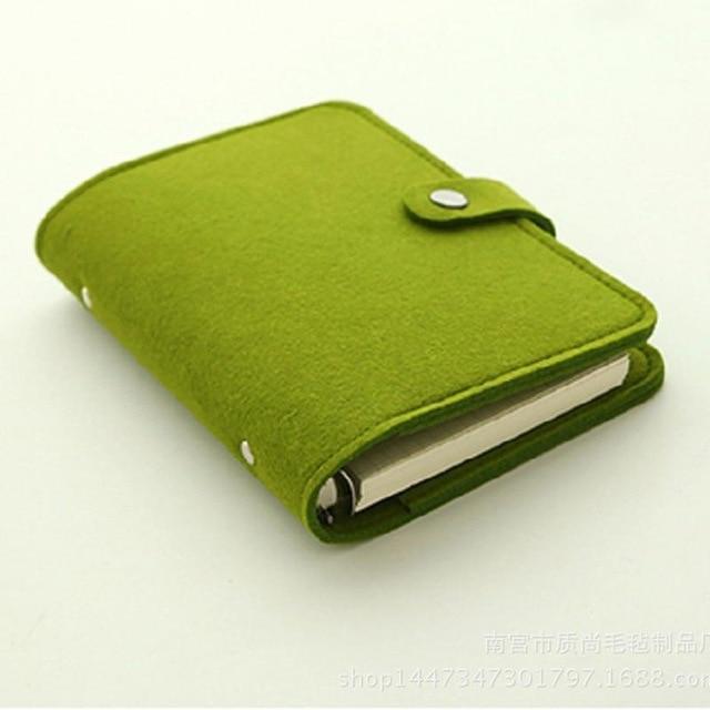 A5 A6 Good Quality Simple Snap Felt Notebook Diary Creative Binder Office Supplies Ring Binder